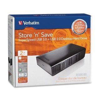 Verbatim Corporation USB 3.0 Desktop Hard Drive, 2TB, Black SKU PAS949434 Electronics