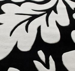 nuLOOM Handmade Pino Black/ White Floral Rug (6' x 9') Nuloom 5x8   6x9 Rugs