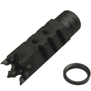 GRG .308 Model 15 Machined Matte Steel 6 Prong Impact Defense Shark Break Brake Muzzle Device with Crush Washer for 5/8 X 24 TPI Thread Pattern for .308  Gun Barrels And Accessories  Sports & Outdoors
