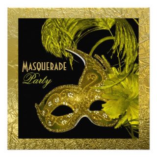 Masquerade quinceañera fifteenth birthday party personalized announcement