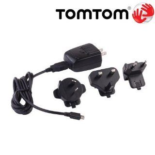 TOMTOM ORIGINAL OEM HOME CHARGER AC ADAPTER WITH INTERNATIONAL POWER CONNECTOR SET FOR TOMTOM ONE 125 130 140 145 XL 325 330 335 340 350 355 XXL 535 540 550 GO 520 530 540 620 630 640 720 730 740 750 920 930 940 950 1000 1005 IQ EASE S SE T LIVE START GPS 