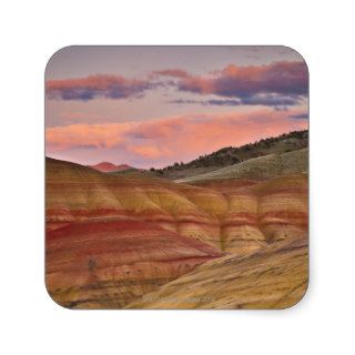 USA, Oregon, Mitchell, Painted Hills during 2 Square Stickers
