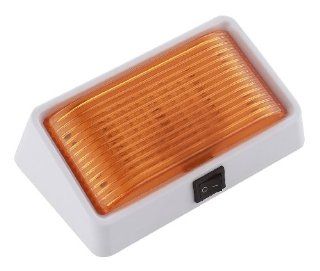 Gold Stars F3528009 RV LED Rectangle Porch Light Fixture w/ Clear & Amber Lens & ON/OFF Switch 150 or 96 LUM Cool White Automotive