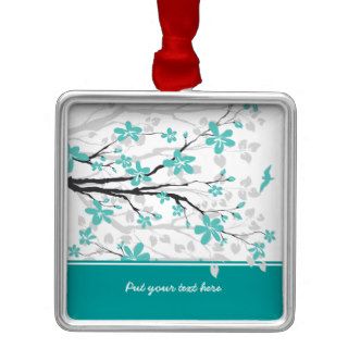 Magnolia branch and flowers custom ornament