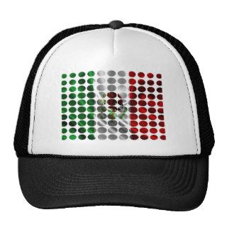 MEXICO FLAG DOTS PRODUCTS TRUCKER HATS