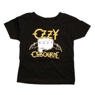 Ozzy Osbourne   Toddler T shirt   Fist Logo Holding a Bat with Ozzy Tattooed on Knuckles from Sourpuss Clothing (Medium) Novelty T Shirts Clothing