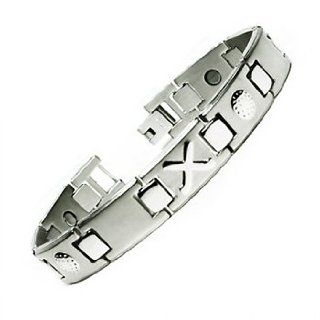 Men's Club And Ball Titanium Magnetic Golf Bracelet T35 8.5" Link Bracelets Jewelry