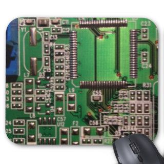 green circuit board design mouse pad