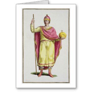 Emperor Otto III (980 1002), engraved by Pierre Du Greeting Cards