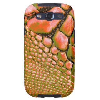 Faux Lizard Skin, Orange and Red Samsung Galaxy S3 Covers
