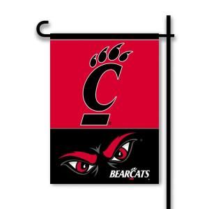 BSI Products NCAA 13 in. x 18 in. Cincinnati 2 Sided Garden Flag Set with 4 ft. Metal Flag Stand 83040