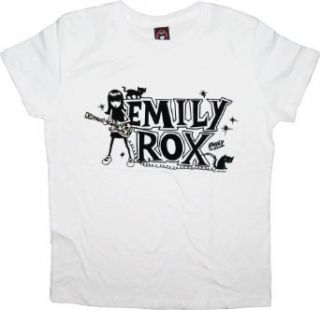 Emily the Strange EMILY ROX White juniors T Shirt Clothing