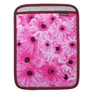 Modern Abstract Pink White Girly Floral Pattern Sleeves For iPads