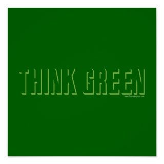 Think Green   Shadow Posters