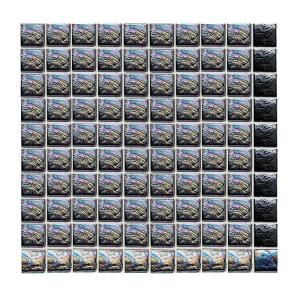 Daltile Sonterra Glass Black Iridescent 12 in. x 12 in. x 6 mm Glass Sheet Mounted Mosaic Wall Tile SR8211MS1P