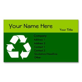 Recycle business card with Your Information