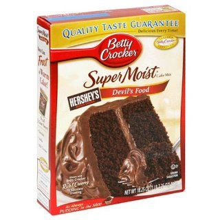 Betty Crocker Supermoist Cake Mix, Devils Food, 18.25 Ounce Boxes (Pack of 12)  Grocery & Gourmet Food
