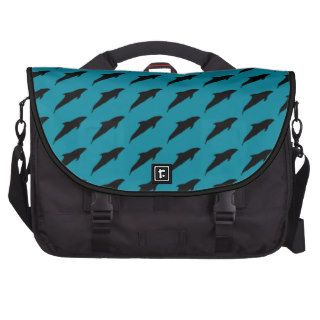 Nautical Jumping Dolphins Playing Pattern Laptop Bags