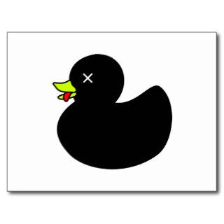 Extra Dead Rubber Duck with Tongue Hanging Out Postcard