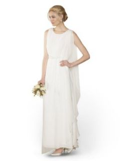 Monsoon Womens Kora Embellished Bridal Dress Size US 6 White