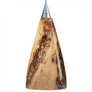 Zara Pendant Light w Cinnamon Glass (Matte Chrome 4 in. Canopy)   Ceiling Pendant Fixtures  