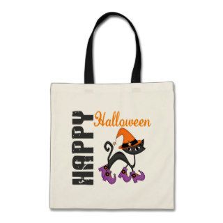 Halloween Cat In Witch's Boots Bags