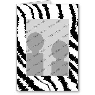 Black Zebra Print Pattern. Greeting Cards