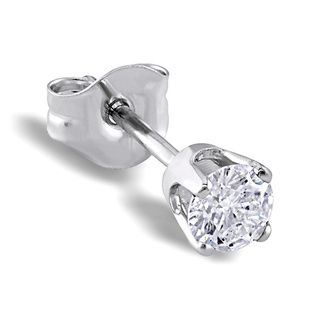 Miadora 14k White Gold 1/6ct TDW Diamond Single Stud Earring (H I, I1) Miadora Diamond Earrings