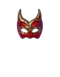 Scary Masks Venetian Mask Red Gold Points Halloween Costume   Most Adults Clothing