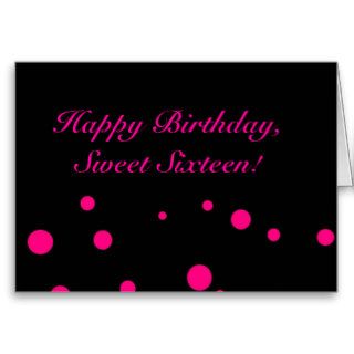 "Happy Birthday, Sweet Sixteen"   Dotted [b] Cards