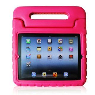 Apple iPad Air / iPad 5 Kiddie Series Light Weight Shock Proof Convertible Handle Stand Cover Case Kids Friendly Rose Computers & Accessories