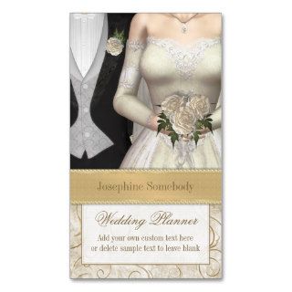 Bride and Groom (white) Wedding Planner Business Cards