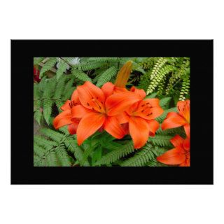 Lily flower   Iridescent orange (Matt 28 30) Personalized Announcements