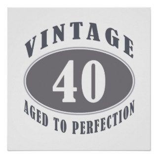 Vintage 40th Birthday Gifts For Men Print