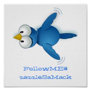 Twitter Follow Me @ Your User Name Posters