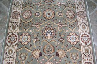 132408   Rug Depot Traditional Oriental Hall Runner Remnant   26" x 10'2   Sage Green Background   Premiere Tabriz 4901 322 Green/Ivory   Hallway Runner ON SALE   FREE Serging Applied on Ends   Rug Runner is Machine Made of 100% Polypropelene   1.