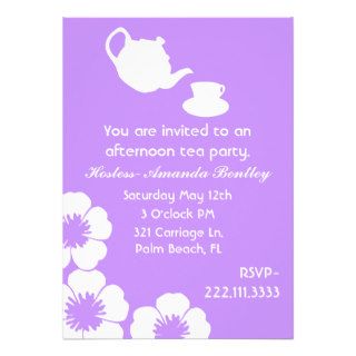 Lavender Tea Party Invitation