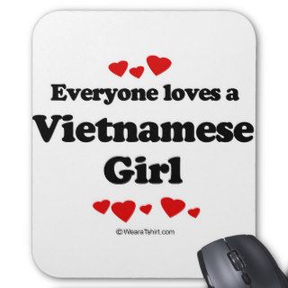Everyone loves a Vietnamese girl Mouse Mats