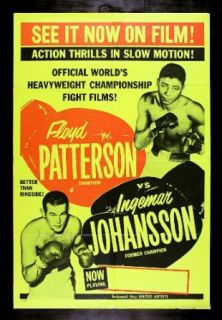 FLOYD PATTERSON VS INGEMAR JOHANSSON * CineMasterpieces BOXING MOVIE POSTER 1961 Entertainment Collectibles
