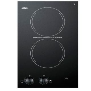 12 in. Radiant Electric Cooktop in Black with 2 Elements CR2110