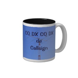 Amateur Radio CQ DX and Callsign Mug