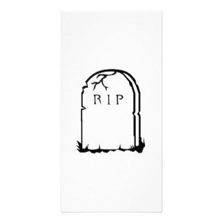 Halloween RIP Tombstone Picture Card