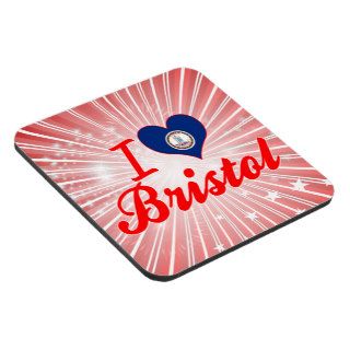 I Love Bristol, Virginia Drink Coasters
