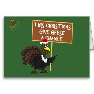Funny Christmas Turkey Greeting Cards