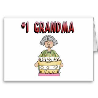 #1 Grandma (birthday) Greeting Cards