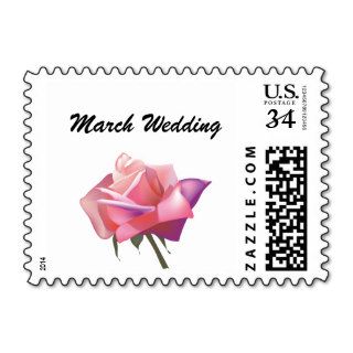 Postcard March Wedding Rose Briefmarken