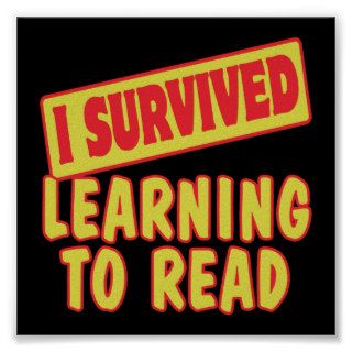 I SURVIVED LEARNING TO READ PRINT