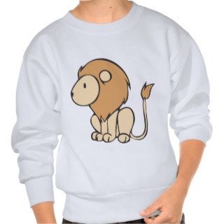 Custom Cute Sitting Baby Lion Cartoon Pullover Sweatshirts