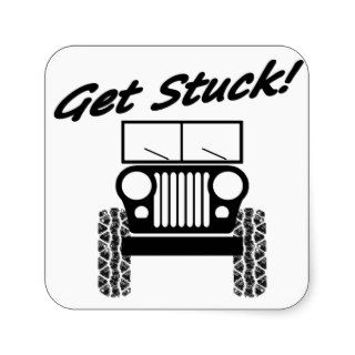 Get Stuck Square Stickers