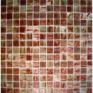 MS International Light Brown Iridescent 12 in. x 12 in. x 4 mm Glass Mesh Mounted Mosaic Tile SH LBIR3/4X3/GL